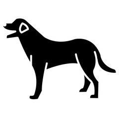 dog glyph vector icon