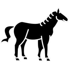horse glyph vector icon
