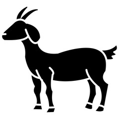 goat glyph vector icon