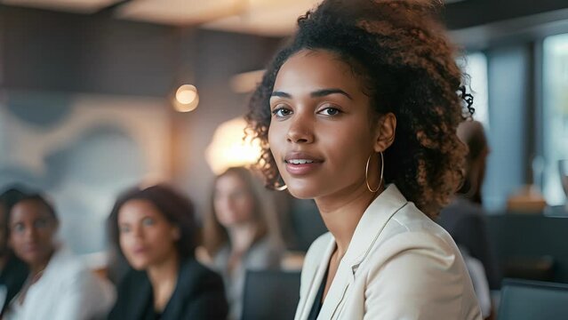 A skilled communicator presents a polished image of their company to an audience using clear and concise language to convey important messages and address media inquiries. Their poised .