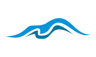 blue water wave logo