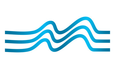 simple water wave logo