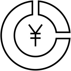 Fototapeta premium Pie Charts Outline Icon Pack