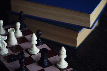 chess board game for ideas and competition and strategy, business success concept