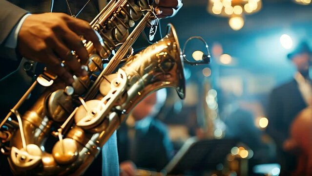 A jazz concert in a jazz club