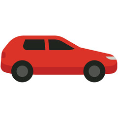 Red Car Types Colored Icon Pack