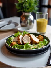 grilled meat with vegetables