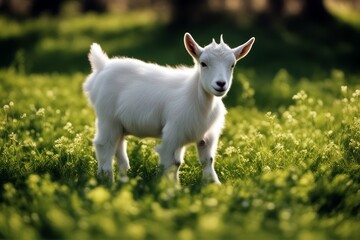 spring green kid beautiful grass cute goat children baby farm white animal farming funny young nature little meadow agriculture rural domestic mammal capra standing summer pet fun field fur offspring'