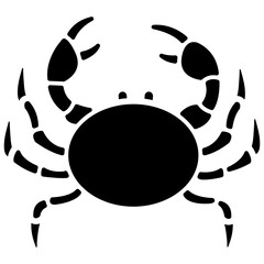 crab glyph vector icon