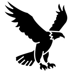 eagle glyph vector icon