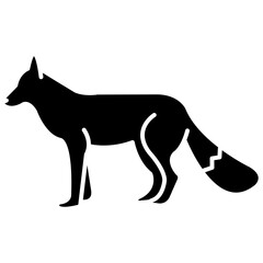 fox glyph vector icon