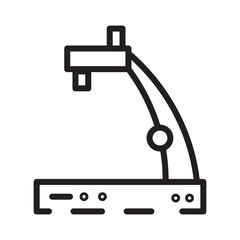 Laboratory Microscope Science Line Icon