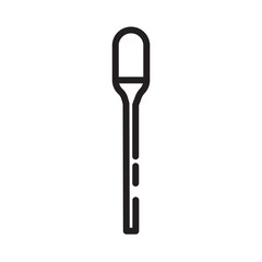 Pipette Dropper Tool Line Icon