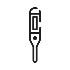 Pharmacy Medical Thermometer Line Icon