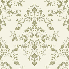 Floral ornament. Seamless classic pattern.