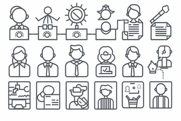 Business icon set