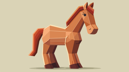 Wooden horse icon image Vector illustration.