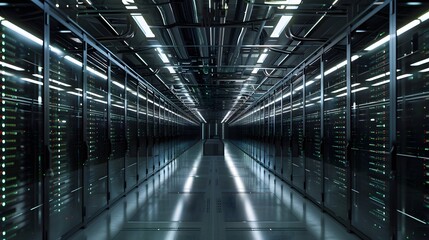Futuristic Data Center: The Heart of Modern Technology