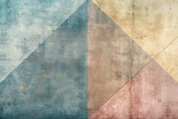 Retro, color and vintage wall pattern with geometric lines background.