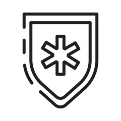 Hat Medical Protection Line Icon