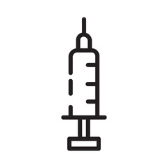 Medical Syringe Treatment Line Icon