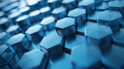 Obraz premium Professional Precision: The meticulous craftsmanship behind each backdrop hexagon installation.