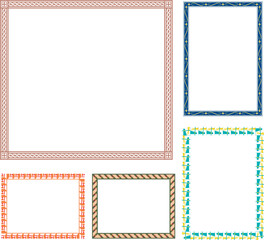 illustration of set 5 of frames