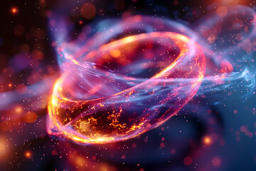 Mesmerizing Quantum Entanglement:Photons Dancing Through Spacetime's Curves in a Cinematic 3D Render