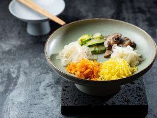  Bibimbap, Korean mixed rice with vegetable