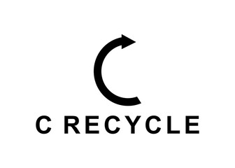 letter c recycle logo, design, Vector, illustration, creative icon, template