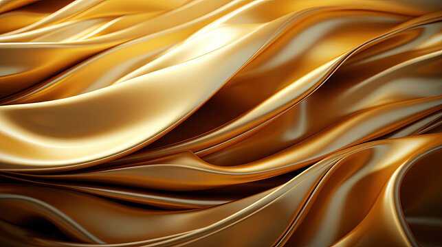 An Empty Golden Paper Blurry Background With A Minimalistic Pattern
