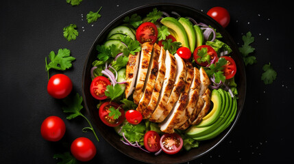 Grilled chicken salad 