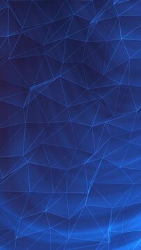 Vertical video abstract digital polygon and lights background