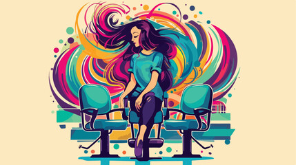 Hair Salon digital design vector illustration eps