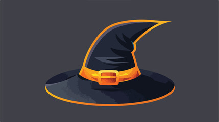 Halloween witch hat accessory icon Vector stylee vector