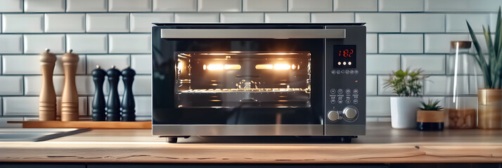 Sleek Stainless Steel Toaster Oven - Modern Kitchen Essential