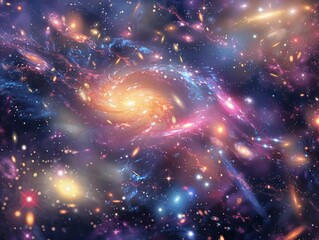 Explore the vastness of space with this stunning visual representation of the universe. From...