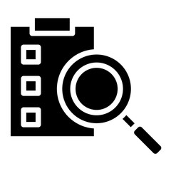 Audit document icon. Result report vector illustration on white isolated background. 