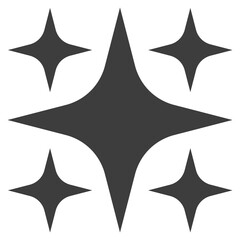 Star and twinkle icon. black starburst design and sparkle symbol.