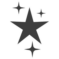 Star and twinkle icon. black starburst design and sparkle symbol.