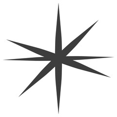 Star and twinkle icon. black starburst design and sparkle symbol.