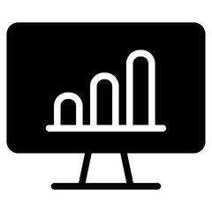 Data analysis icon vector. profit graph illustration sign. data science symbol.