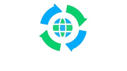 サーキュラーエコノミー（循環型経済システム）のおしゃれなイラスト