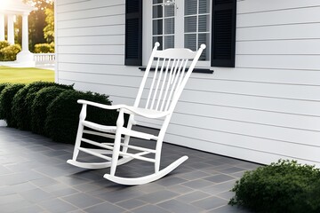 a wooden rocking chair