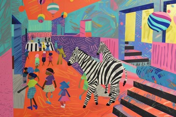 zebra in kindergarten