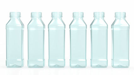 The plastic bottle for eco or product concept 3d rendering.