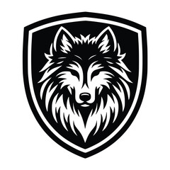 wolf head face logo vector illustration minimalist design template. also can use for t- shirt, emblem, tattoo and more