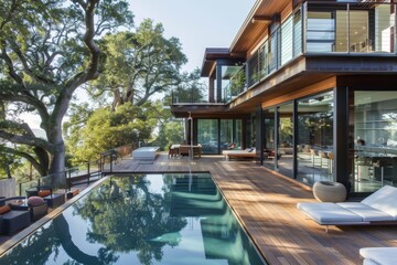 Obraz premium hillside with decks