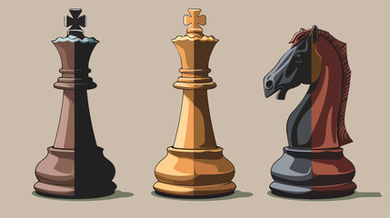 Isolated chess piece design Vector stylee vector design