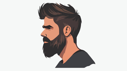 Isolated man with beard design Vector stylee vector design